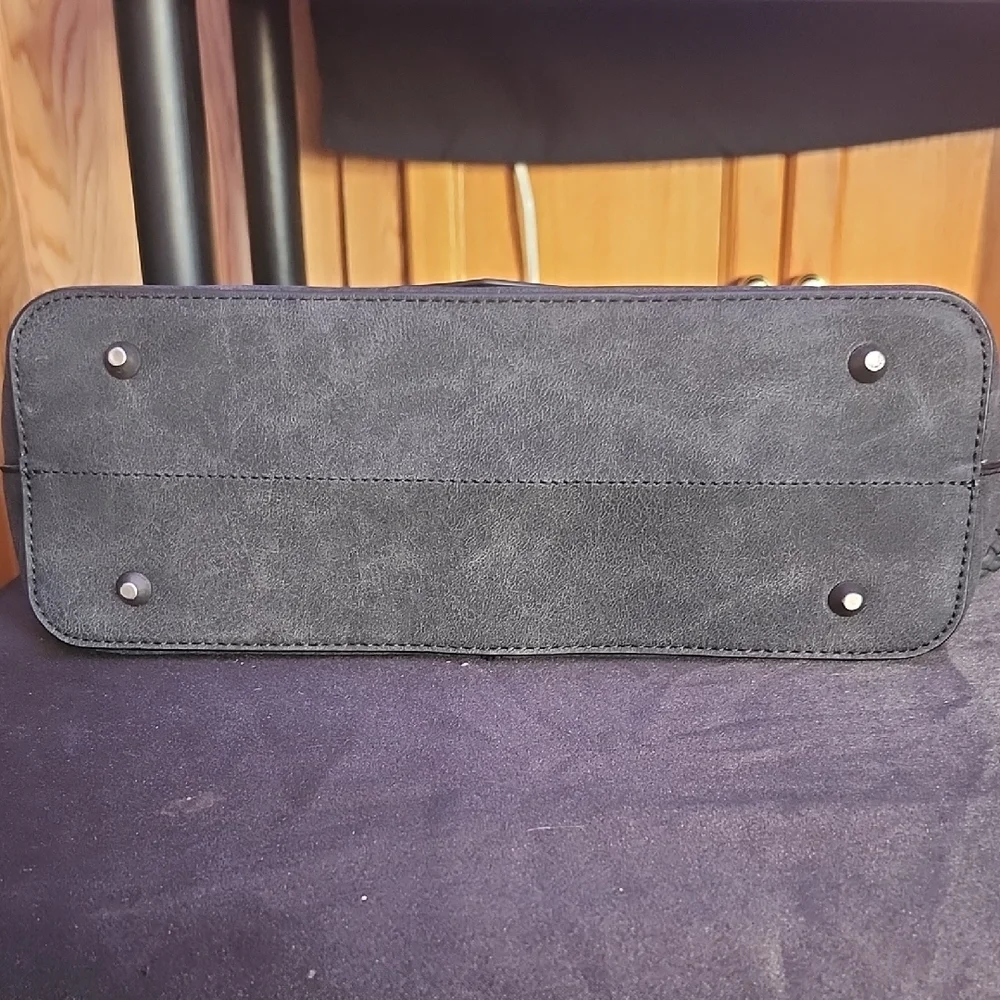 Wrangler Charcoal Gray Tote with Braided Strap - Picture 6 of 6